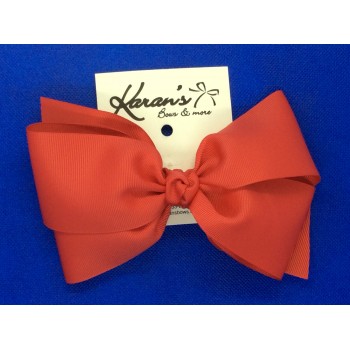 Red (Bright Red) Grosgrain Bow - 7 Inch